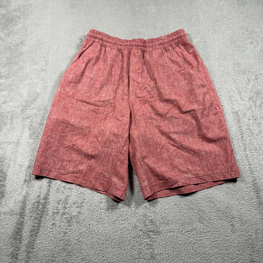 Lululemon Pace Breaker Short 9" Mens Small Red Heathered Linerless Gym Running